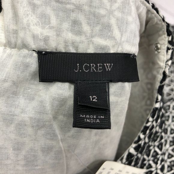 NWT J. Crew Women Contrast Eyelet Sleeveless Mini Dress Size 12 M089 -12 - Picture 7 of 12